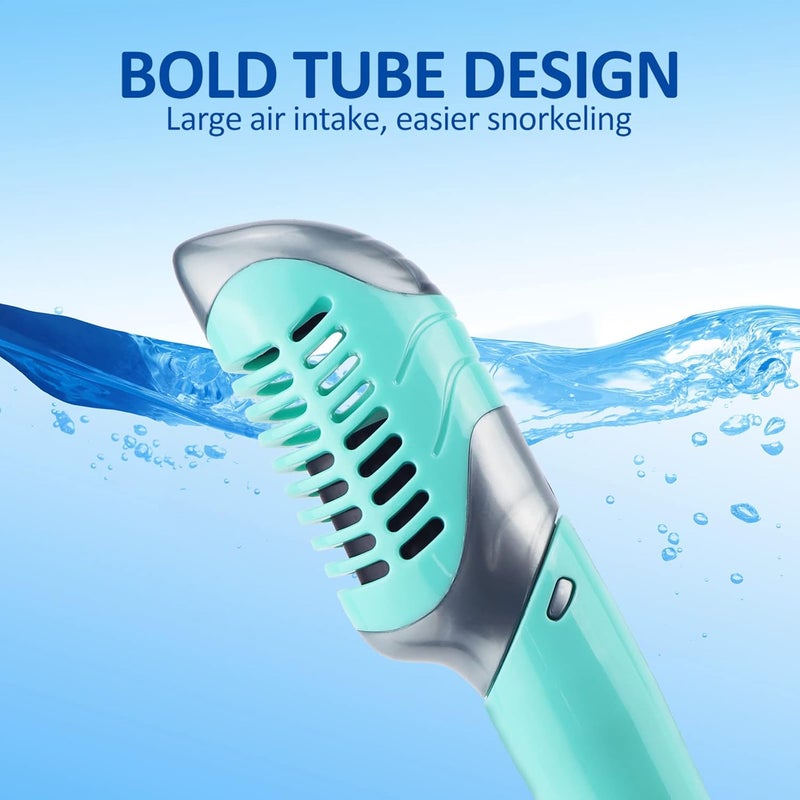 Supertrip Dry Snorkel Adult, Scuba Diving with Splash Guard and Top Valve, Freediving Snorkeling Swimming Snorkel for Adults Youth - Image 3